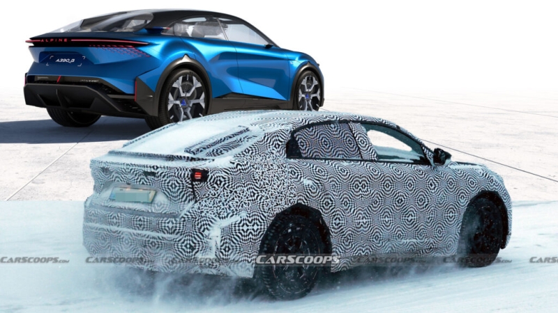 Alpine A390 2025 заметили на тестовых заездах