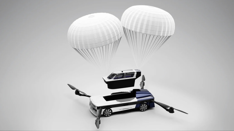 Летающий автомобиль "ИФ-9": российские специалисты "скрестили" легковое авто и квадрокоптер