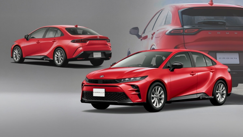 Toyota Corolla 2026 показана на неофициальных рендерах