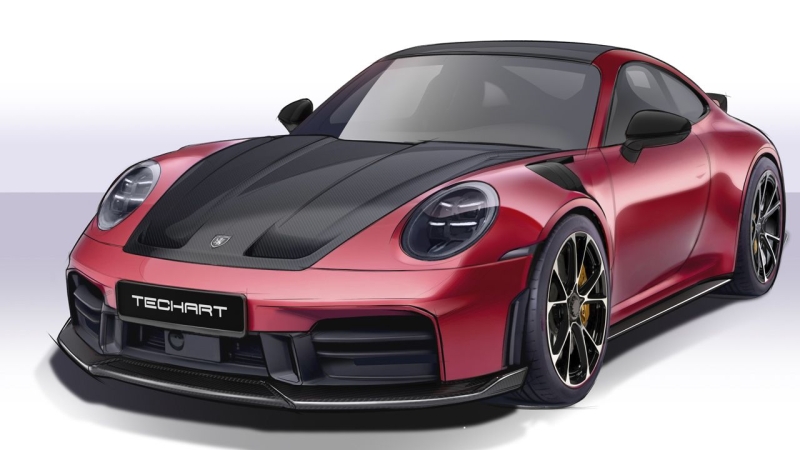 Porsche 911 2025 получил тюнинг-пакет от TechArt